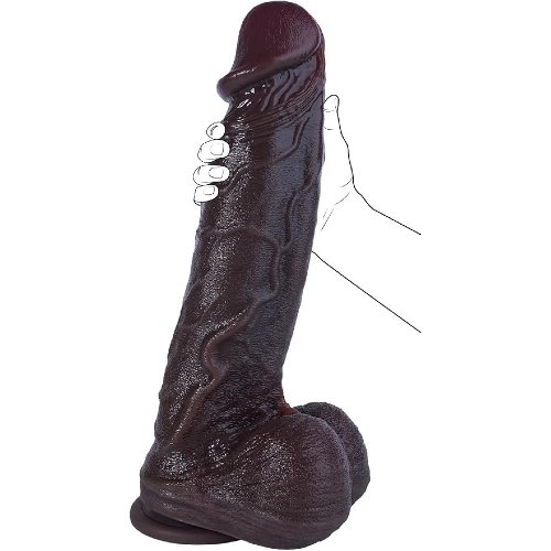 10 Inch Thick Big Black Dildo