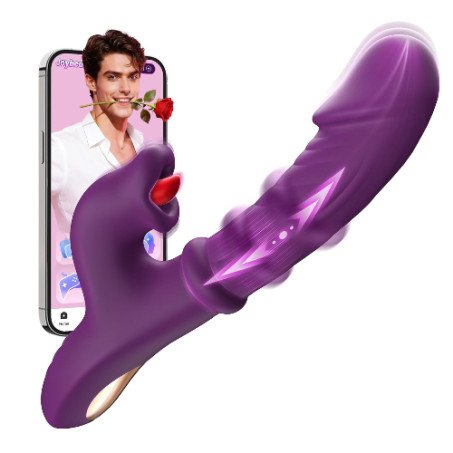 G Spot Toendi Purple Thrusting Vibrator