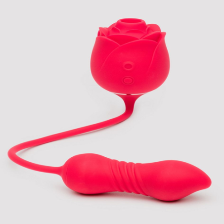 Lovehoney Power Petal 2 In 1 Clitoral Suction Stimulator With Thrusting Egg Vibrator